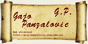 Gajo Panzalović vizit kartica